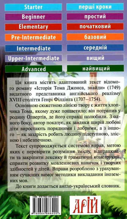 Tom Jones. Know / Історія Тома Джонса. Знайди Генри Филдинг 978-966-498-640-0-2