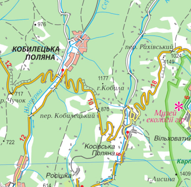 Transcarpathian Region. Road Map. 1:250,000 - Закарпатська область. Карта автомобльних шляхв. 1:250 000 - Author not specified 9786177447794-3