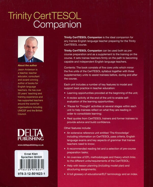 Trinity CertTESOL Companion. A guide for English language teachers / Trinity CertTESOL Companion. A guide for English language teachers Джейсон Андерсон 978-3-12-501623-1-2