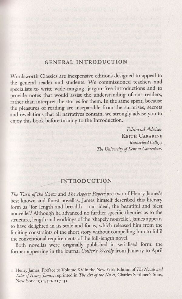 Turn of the Screw & The Aspern Papers / Turn of the Screw & The Aspern Papers Генри Джеймс 978-1-85326-069-8-5