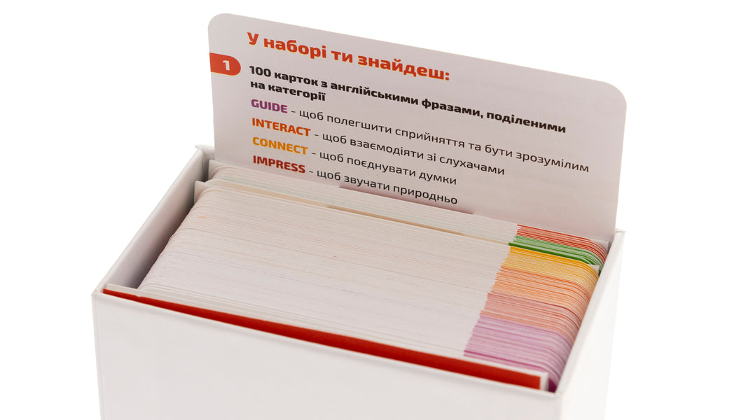 UNMUTE and present in English. Study cards / UNMUTE та презентуй англійською. Навчальні картки Юлия Заболотная, Виктория Слуцкая 4820284000024-3
