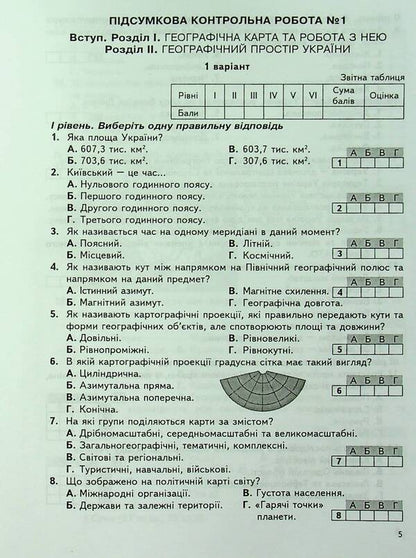 Ukraine in the world: nature, population. 8th grade Final control papers. Appendix to the workshop / Україна у світі: природа, населення. 8 клас. Підсумкові контрольні роботи. Додаток до практикуму Сергей Коберник, Роман Коваленко 978-617-539-223-2-4