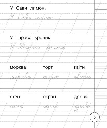 Ukrainian. 1St Grade. Writing Notebook / Українська мова. 1 клас. Зошит для списування Tatyana everyday / Тетяна Будная 9789661091619-4
