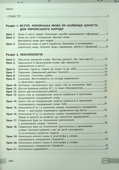 Ukrainian. Grade 5. Development of lessons / Українська мова. 5 клас. Розробки уроків Валентина Паращич 9786170994523-3