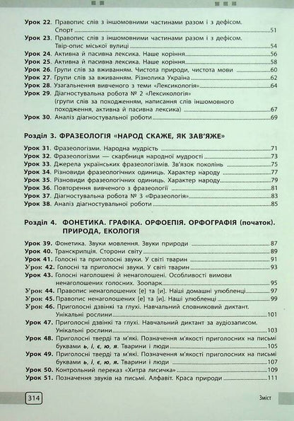 Ukrainian. Grade 5. Development of lessons / Українська мова. 5 клас. Розробки уроків Валентина Паращич 9786170994523-4