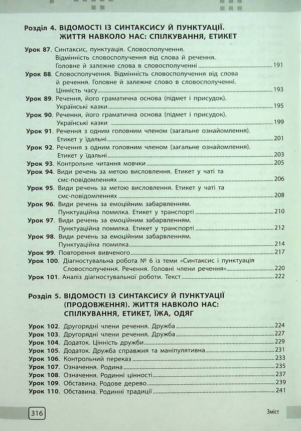 Ukrainian. Grade 5. Development of lessons / Українська мова. 5 клас. Розробки уроків Валентина Паращич 9786170994523-6