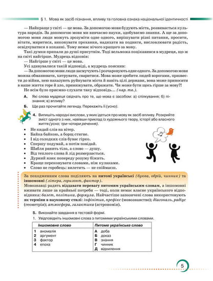 Ukrainian. Grade 8. Textbook / Українська мова. 8 клас. Підручник Alexander Avramenko, Zara Tishchenko / Александр Авраменко, Зара Тищенко 9786175590355-4