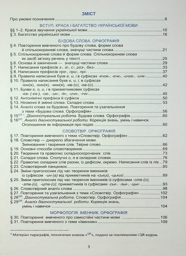 Ukrainian Language. 6Th Grade Textbook / Українська мова. 6 клас. Підручник Elena Semenog, Olesya Kalynych, Tatyana Dyatlenko, Mikhail Bylyasnik / Олена Семеног, Олеся Калініч, Тетяна Дятленко, Михайло Білясник 9789663088815-3