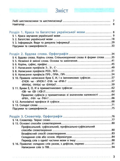 Ukrainian Language. 6Th Grade Textbook / Українська мова. 6 клас. Підручник Inna Litvynova / Інна Литвинова 9786170981943-3