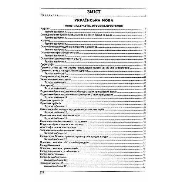 Ukrainian Language And Literature. Handbook + Tests. Full Refresher Course. Preparation For The ZNO 2025 / Українська мова та література. Довідник + тести. Повний повторювальний курс. Підготовка до ЗНО 2025 Halyna Zemlyanaya, Elena Kurylyna / Галина Земляна, Олена Куриліна 9786175393109-3