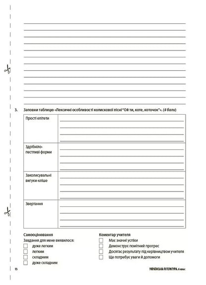 Ukrainian Literature. 6Th Grade All Diagnostic Works / Українська література. 6 клас. Усі діагностувальні роботи Galina Fefilova, Maryna Konovalova / Галина Фефілова, Марина Коновалова 9786170041722-4