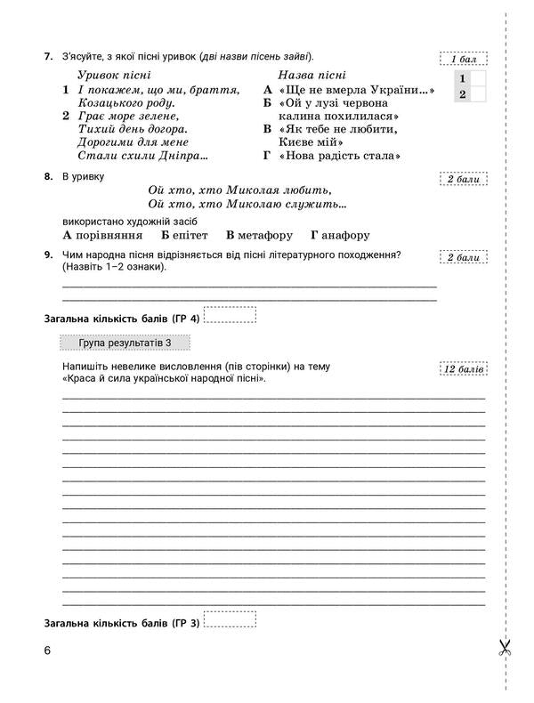 Ukrainian Literature. 6Th Grade NUSH. Control Of Learning Results + Evaluation By Groups Of Results / Українська література. 6 клас. НУШ. Контроль результатів навчання  + оцінювання за групами результатів Victor Zabolotny, Alexander Zabolotny / Віктор Заболотний, Олександр Заболотний 9789669455444-5