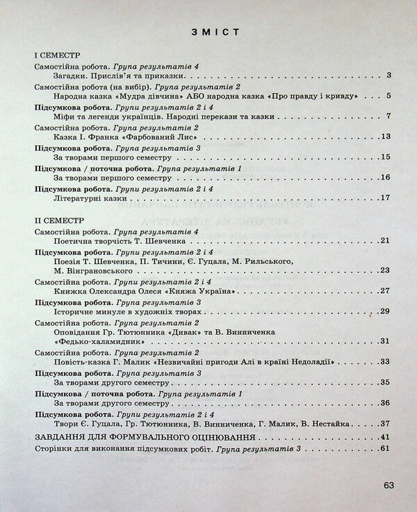 Ukrainian Literature. Grade 5. Control of learning outcomes / Українська література. 5 клас. Контроль результатів навчання Александр Заболотный, Виктор Заболотный 978-966-945-543-7-3
