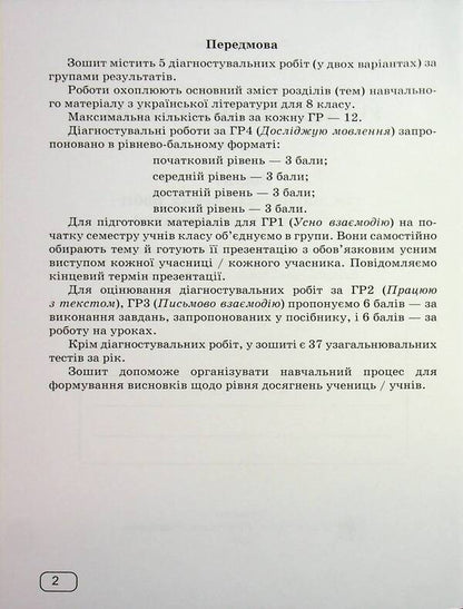 Ukrainian Literature. Grade 8. Diagnosing work by groups of results / Українська література. 8 клас. Діагностувальні роботи за групами результатів Галина Панчук 9789660744028-3