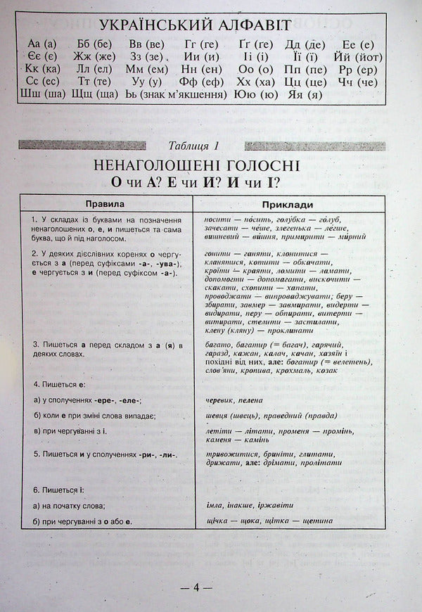 Ukrainian Spelling In Tables / Український правопис у таблицях Larisa Sheveleva / Лариса Шевельова 9789664740491-5