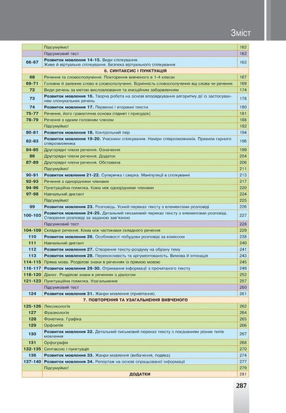 Ukrainian language. 5th grade / Українська мова. 5 клас Тарас Ткачук, Анастасия Онатий 978-966-10-6729-4-3