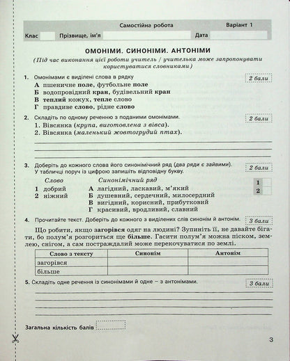Ukrainian language. 5th grade NUSH. Control of learning results / Українська мова. 5 клас. НУШ. Контроль результатів навчання Александр Заболотный, Виктор Заболотный 978-966-945-365-5-2
