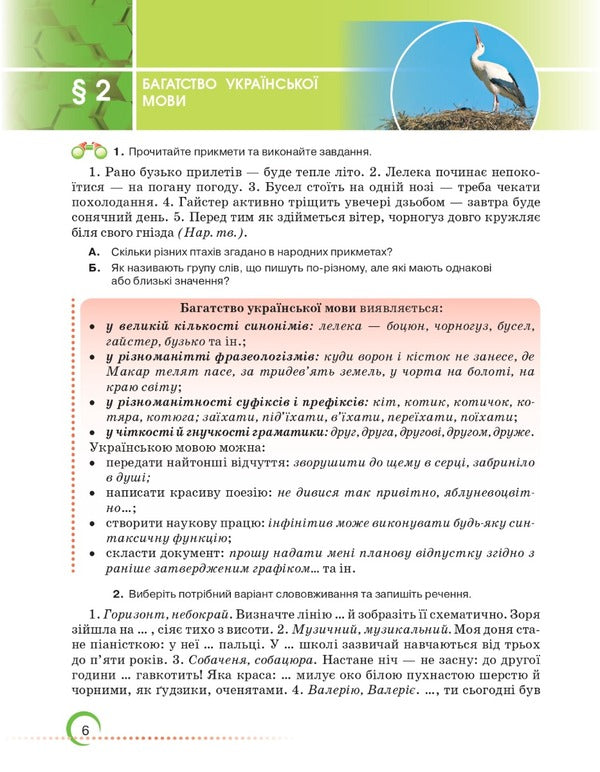 Ukrainian language. 6th grade / Українська мова. 6 клас Зара Тищенко, Александр Авраменко 978-966-349-942-0-5