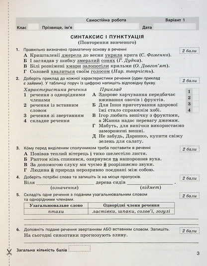 Ukrainian language. 6th grade Control of learning results / Українська мова. 6 клас. Контроль результатів навчання Александр Заболотный, Виктор Заболотный 978-966-945-372-3-3