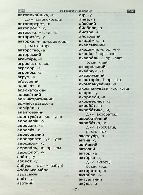 Ukrainian language. A schoolboy's dictionary. Spelling, synonyms, homonyms, antonyms, phraseology / Українська мова. Словник школяра. Орфографічний, синонімів, омонімів, антонімів, фразеологічний  978-611-539-030-4-5
