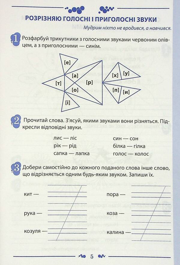 Ukrainian language. A workbook. 2nd class. 1 part / Українська мова. Робочий зошит. 2 клас. 1 частина Татьяна Положий, Евгения Панина 978-966-925-234-0-5