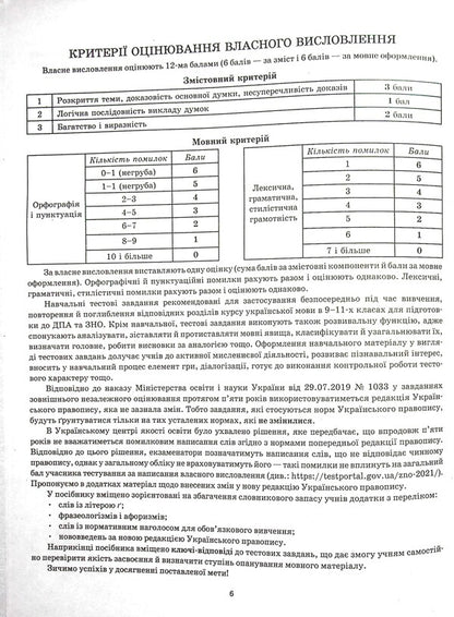 Ukrainian language. Collection of test tasks for preparation for DPA and ZNO 2022 / Українська мова. Збірник тестових завдань для підготовки до ДПА та ЗНО 2022 Валентина Новоселова, Галина Шелехова 978-617-686-688-6-4