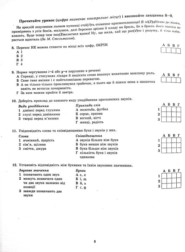 Ukrainian language. Collection of test tasks for preparation for DPA and ZNO 2022 / Українська мова. Збірник тестових завдань для підготовки до ДПА та ЗНО 2022 Валентина Новоселова, Галина Шелехова 978-617-686-688-6-6