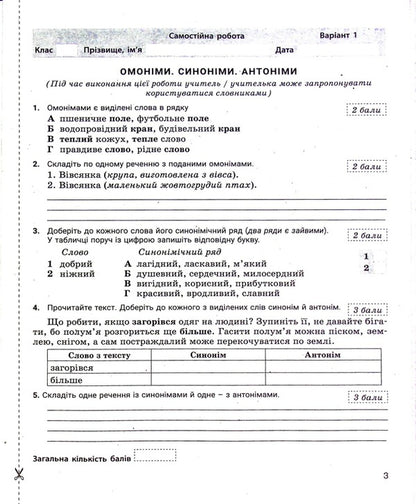 Ukrainian language. Grade 5 NUS. Control of training results / Українська мова. 5 клас НУШ. Контроль результатів навчання Александр Заболотный, Виктор Заболотный 978-966-945-343-3-6