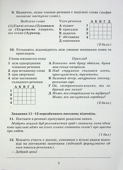 Ukrainian language. Notebook for control works. 6th grade / Українська мова. Зошит для контрольних робіт. 6 клас Александр Авраменко 978-966-349-952-9-4