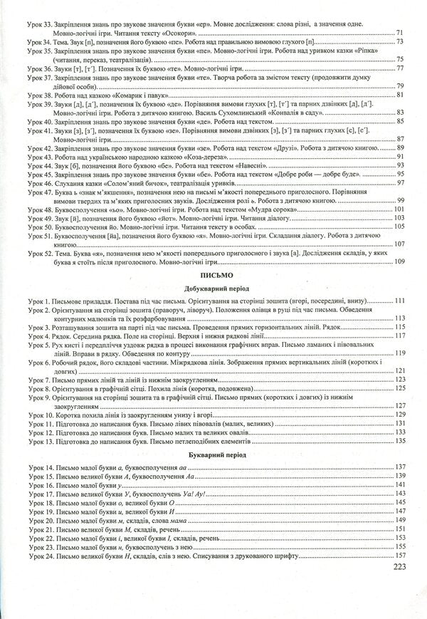 Ukrainian language. Primer. 1st class. Development of lessons. 1 semester / Українська мова. Буквар. 1 клас. Розробки уроків. 1 семестр Галина Сапун, Надежда Кравцова, Ольга Придаток, Валентина Романова 9789660734562-4
