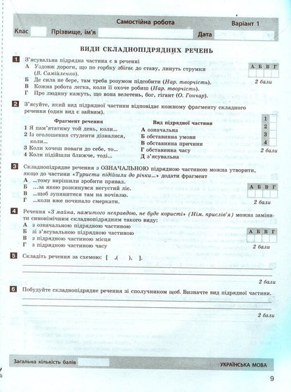 Ukrainian language and literature. Grade 9. Test control of learning results / Українська мова та література. 9 клас. Тестовий контроль результатів навчання Александр Заболотный, Виктор Заболотный 978-966-945-162-0-6
