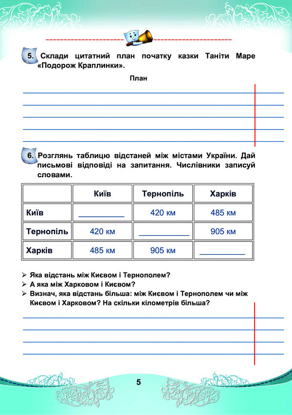 Ukrainian language and reading. A workbook. 4th grade Part 2 / Українська мова та читання. Робочий зошит. 4 клас. Частина 2 Мария Чабайовская, Наталия Омельченко, Светлана Кожушко 978-966-308-820-4-5