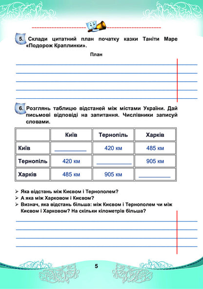Ukrainian language and reading. A workbook. 4th grade Part 2 / Українська мова та читання. Робочий зошит. 4 клас. Частина 2 Мария Чабайовская, Наталия Омельченко, Светлана Кожушко 978-966-308-820-4-5