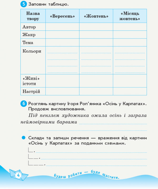 Ukrainian language and reading. A workbook. Part 2 (of 2 parts) to the textbook Vashulenko O. 3rd grade / Українська мова та читання. Робочий зошит. Частина 2 (з 2-х частин) до підручника Вашуленко О. 3 клас  9786170965240-5