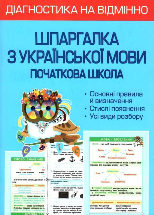 Ukrainian language cheat sheet. Elementary School. 1-4 grade / Шпаргалка з української мови. Початкова школа. 1- 4 клас Лилия Гребенькова 978-617-686-717-3-1