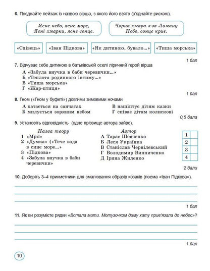 Ukrainian literature. 6th grade Notebook for final assessment and project activities / Українська література. 6 клас. Зошит для підсумкового оцінювання та проєктної діяльності Александр Заболотный, Виктор Заболотный 978-966-11-1354-0-4