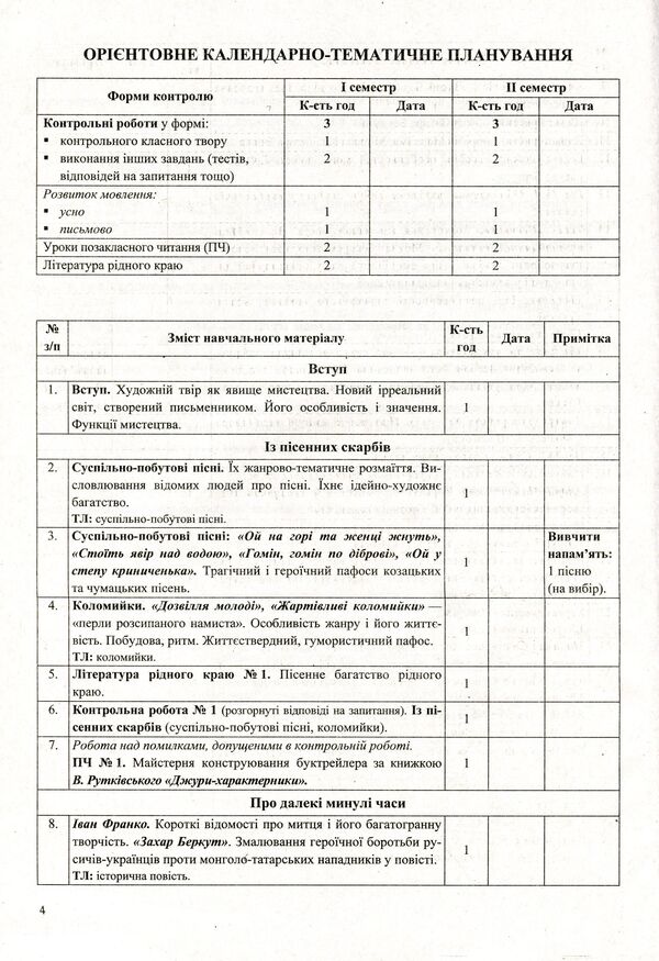 Ukrainian literature. 7th grade. Development of lessons / Українська література. 7 клас. Розробки уроків Раиса Орищин, О. Грабовская 978-966-07-2889-9-6