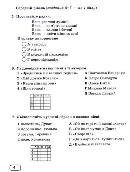 Ukrainian literature. 7th grade Notebook for diagnostic works / Українська література. 7 клас. Зошит для діагностувальних робіт Галина Панчук 9789660743298-6