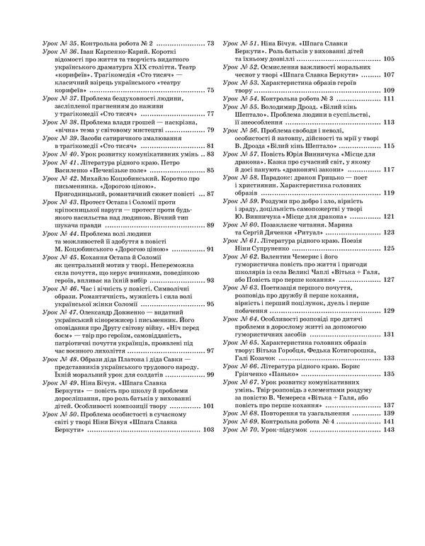Ukrainian literature. 8th grade / Українська література. 8 клас О. Слюнина 9786170028051-3