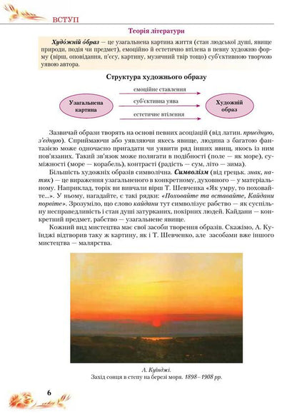 Ukrainian literature. 8th grade Textbook / Українська література. 8 клас. Підручник Василий Пахаренко 978-966-349-580-4-3