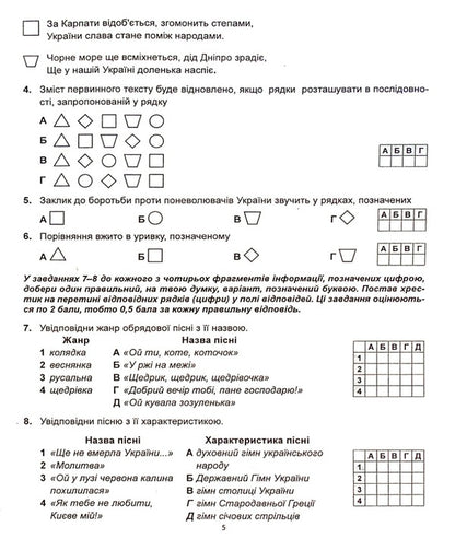 Ukrainian literature. Diagnostics of educational level. 6th grade / Українська література. Діагностика освітнього рівня. 6 клас Оксана Курылина, Лариса Пастух 978-617-539-380-2-5