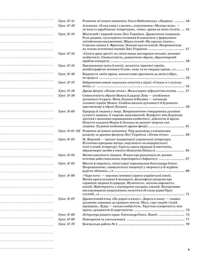 Ukrainian literature. Grade 10. II semester / Українська література. 10 клас. ІІ семестр О. Слюнина 9786170034618-3