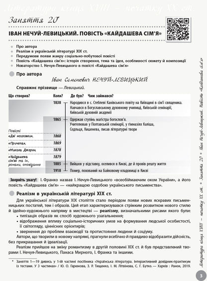 Ukrainian literature. Interactive practical guide with tests. Preparation for the external examination. In 3 parts. Part 2 / Українська література. Інтерактивний довідник-практикум із тестами. Підготовка до ЗНО. У 3 частинах. Частина 2 Юлия Гарюнова 9786170957467-4