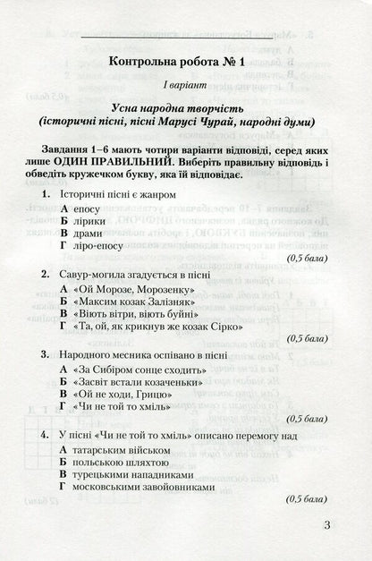 Ukrainian literature. Notebook for control works. 8th grade / Українська література. Зошит для контрольних робіт. 8 клас Александр Авраменко 9789663495873-2