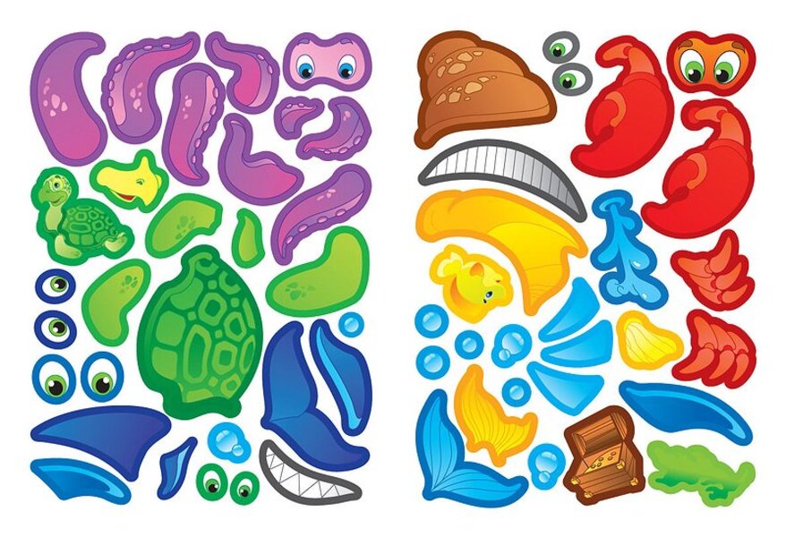 Underwater world. Applications-stickers / Підводний світ. Аплікації-наліпки Елена Собчук 978-966-284-698-0-3