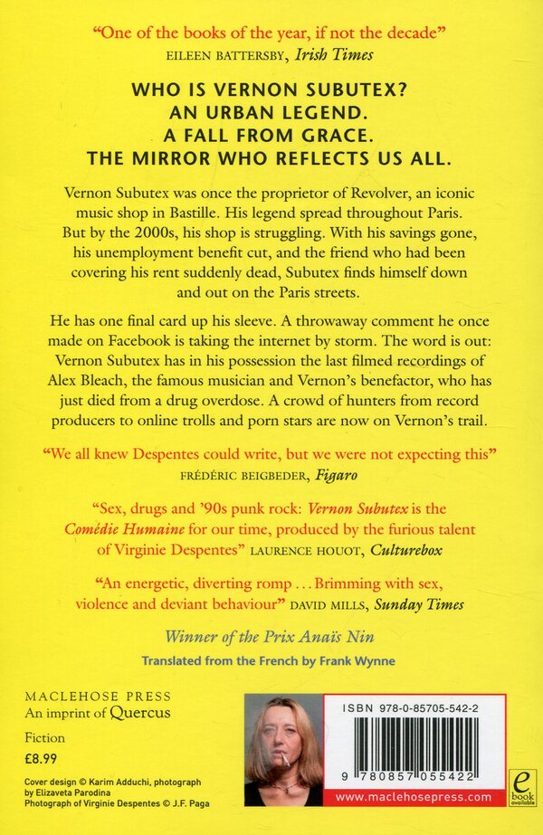 Vernon Subutex One / Vernon Subutex One Виржини Депант 9780857055422-2