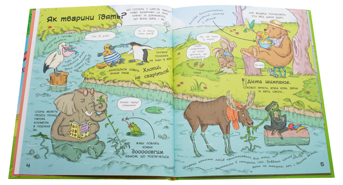 Visiting the animals.How do animals eat? / В гостях у тварин. Як тварини їдять? Петра Бартикова, Катарина Макурова 978-617-09-5970-6-4