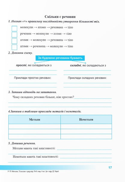 We Get To Know Nature. Workbook. 5Th Grade (Under The Guidance Of D. Bidya, Etc.) / Пізнаємо природу. Робочий зошит. 5 клас (до підруч. Д. Біди та ін.) Larisa Mechnyk, Iryna Zharkova / Лариса Мечник, Ірина Жаркова 9789660740617-2