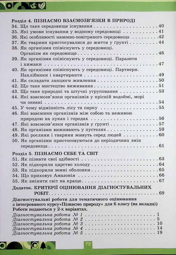 We Know Nature. Grade 6. Workbook To The Textbook / Пізнаємо Природу. 6 клас. Робочий зошит до підручника Oksana Chukhlib, Catherine Levada / Оксана Чухлиб, Катерина Левада 9789669914446-4