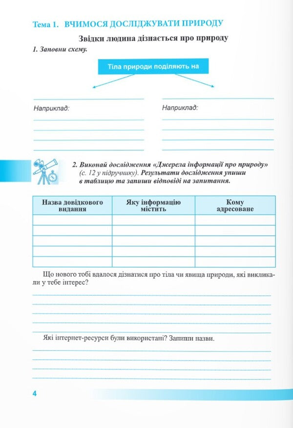 We Know Nature. Workbook. Grade 5 (By T. Korshevniuk, O. Yaroshenko) / Пізнаємо природу. Робочий зошит. 5 клас (до підруч. Т. Коршевнюк, О. Ярошенко) Larisa Mechnik, Irina Zharkov / Лариса Магік, Ірина Заркова 9789660740563-2